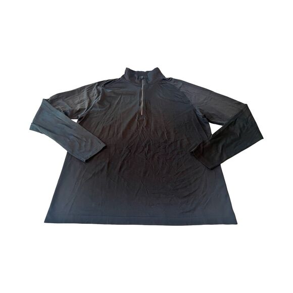 Lululemon Shirt Men's L Black Metal Vent Tech Half 1/2 Zip Performance Run Gym - Picture 1 of 6